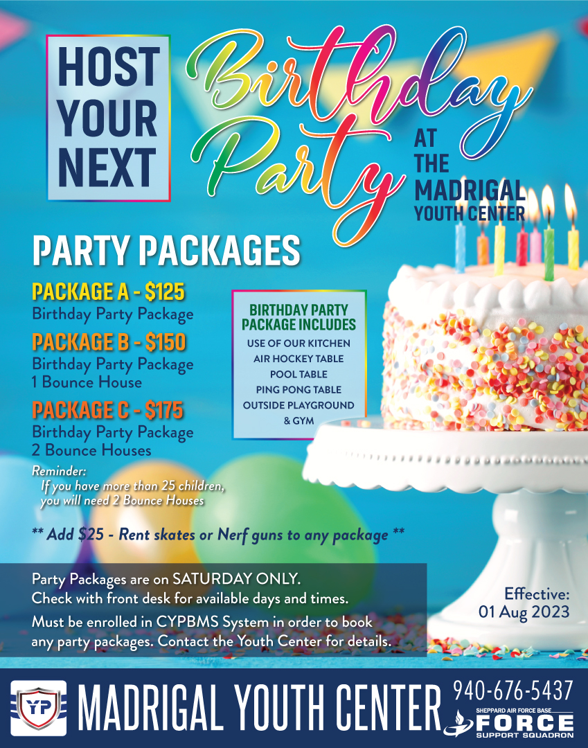 Host Your Next Birthday Party at Madrigal Youth Center